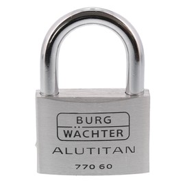 burg-wächter 9.5 MMシャックル、2キー、Padlockアルミニウムチタン770 60 SB