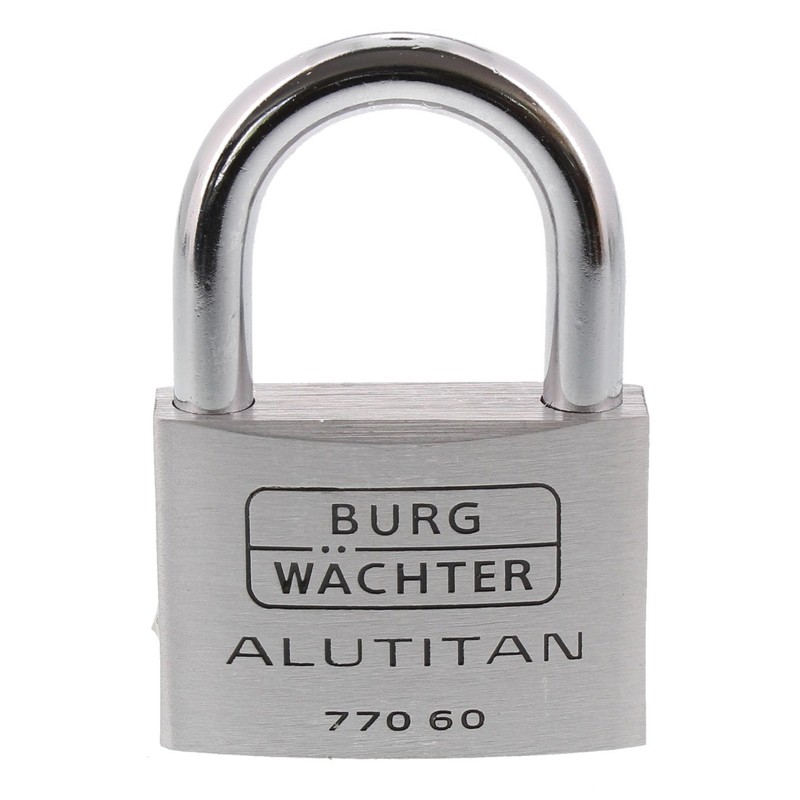 burg-wächter 9.5 MMシャックル、2キー、Padlockアルミニウムチタン770 60 SB