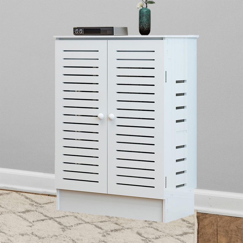 LXSEHN WiFi Router Storage Cabinet, Floor Standing Router Storage Box