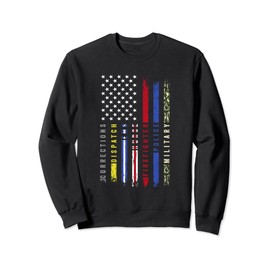 First Responders Hero Flag Nurse EMS Police Fire Military Sweatshirt