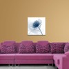 Wieco Art Blue Flickering Flower Modern Abstract Canvas Wall Art
