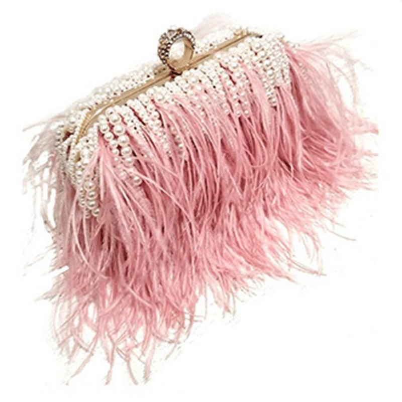 Nicole Knupfer - Nastro con piume di struzzo, strisce di
