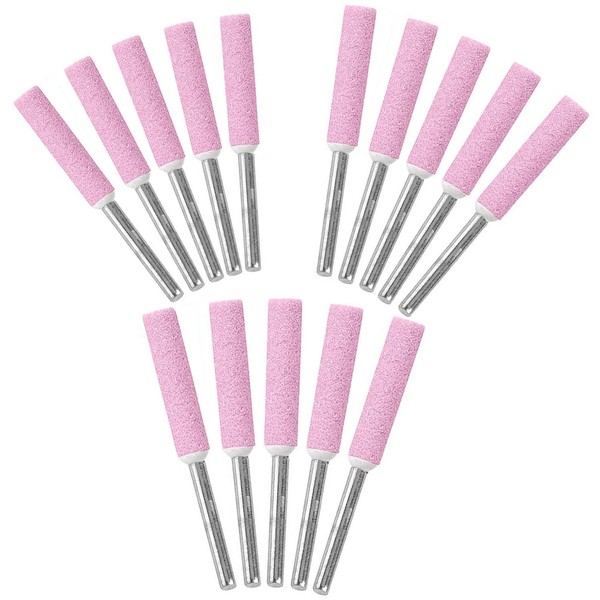 JONMON 15Pcs Burr Grinding Stone File - 3mm Shank 5/32"