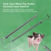 Pig Catcher Holder Stainless Steel Long Handle with Hook Animal