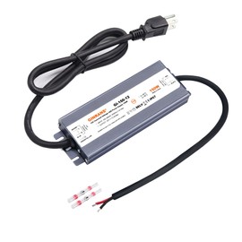 GINRANS 150W IP67 Waterproof LED Power Supply, Universal Input AC100-240VAC with Plug, 12V DC 12.5A Max. Constant Voltage Output LED Transformer Driver for Outdoor LED Lights