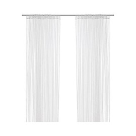 IKEA Home Living Room Decor Lill Lace Curtains, 1 Pair, White