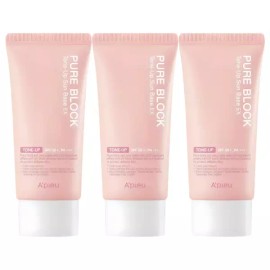 APieu 어퓨 퓨어 블록 톤업 선베이스 이엑스 SPF50+ PA+++, 50ml, 3개 A'PIEU Pure Block Tone Up Sun Base EX SPF50+ PA+++, 50ml, 3 pieces