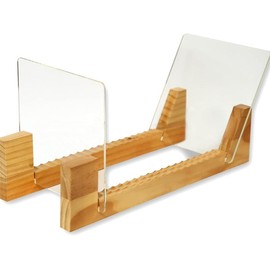 Vinyl Records Storage Holder Display Stand 12" Holds Up to 50 Turntable LP's Records Albums (Pine)