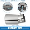 X AUTOHAUX Car Adjustable Inlet Exhaust Tip Pipe 1.5" -