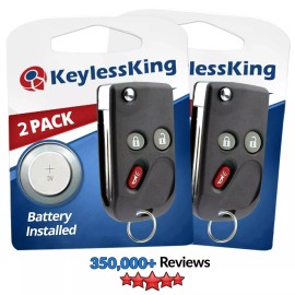 KeylessKing* 2x Keyless Entry Remote Control Car Flip Key Transmitter for 15008008 15008009
