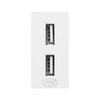 Double USB socket PNI UB20, 5V, 2.4A, modular, type F