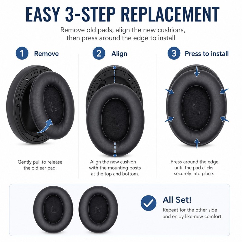 QuietComfort Ultra Replacement Earpads for Bose QC Ultra (2nd Gen)