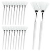 20 Pcs White Facial Fan Brush Set, Soft Face Mask