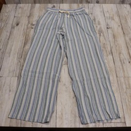 Feelgoodstore Women's Plus Size 1X- Wide Leg Pajama Pants Rayon Blend Striped Lounge Sleepwear