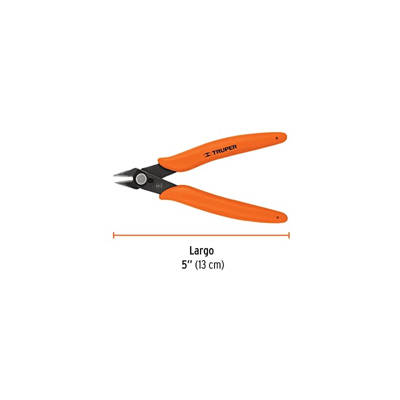 Truper T275-5, Pinza para electrónica, 5", de corte