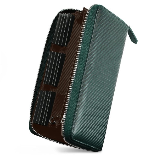 NEWHEY Men's Long Wallet, 23 Card Storage, YKK Carbon Leather,