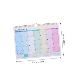 Operitacx Wall Calendar Flip Hanging Calendar 18 Month Daily Schedule Planner From Jan. 2025 To Jun. 2026 Monthly Calendar Spiral Calendar