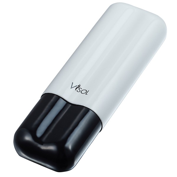 Visol Agent Carbon Fiber Cigar Case, Regular, White/Black