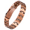 Jecanori Pure Copper Bracelet for Men, 2X Strength Magnetic Bracelets