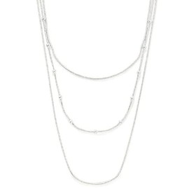 Simple Multilayer Choker Long Chain Tassel Pendant Pearl Seashell Necklace Beads Necklace Long Bar Charm Chain Jewelry for Women - Simple Silver