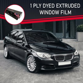 United Professional Window Tint 15% VLT 40"In x 100'Ft 1Ply Dyed Upgraded Film - Privacy Window Tint for Cars, Home, Blocks UV/IR Rays, Reduce Heat & Glare - Adhesive Window Film Standard Black Color
