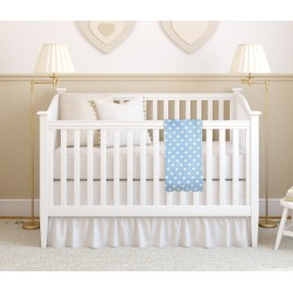 Little Starter Plush Toddler Blanket, Blue Dot