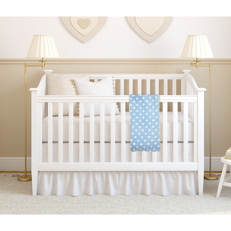 Little Starter Plush Toddler Blanket, Blue Dot