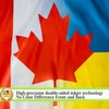 Canada Stand With Ukraine Flag 3x5 Ft-Double Sided Smooth Silk