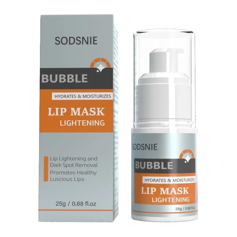 Mascarilla de Burbujas para Labios - Fórmula Aclarante y Exfoliante