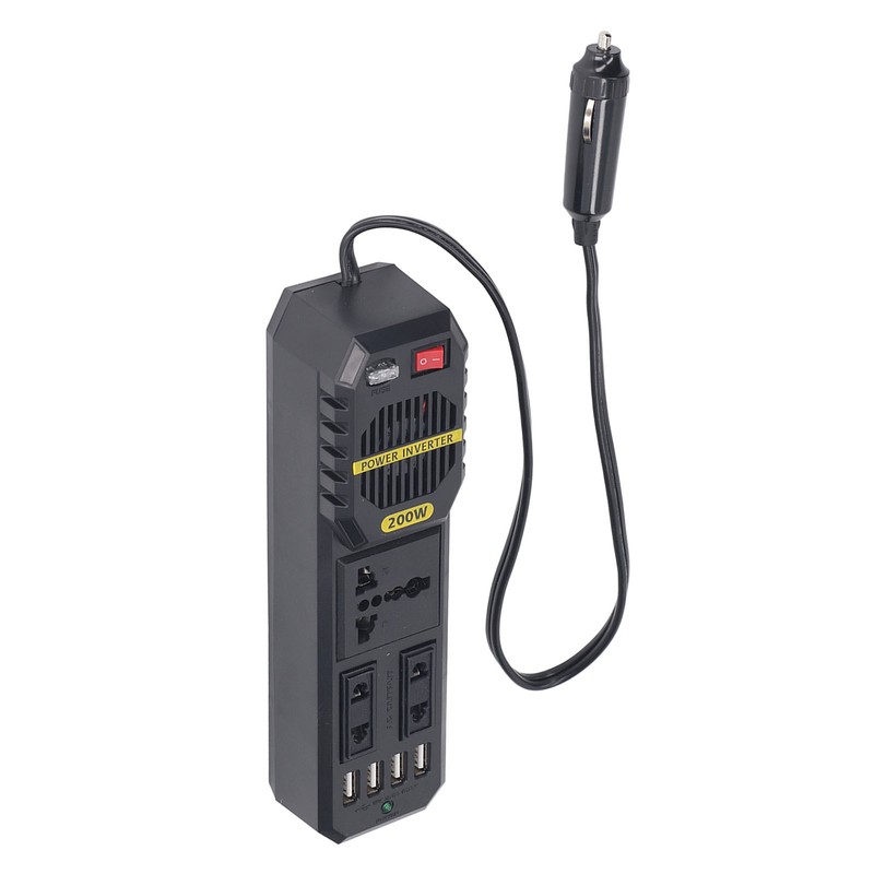 Car Power Inverter 200W DC 12V to AC for Vehicles