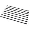Unbranded 8" UNIVERSAL STAINLESS STEEL CABLES ZIP TIES X4 BLACK
