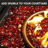 GasSaf Red Fire Glass Beads for Outdoor Fire Pit, Fireplace,