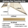 Heainaiyoo Metal Floor Transition Strip, Aluminum Threshold for Doorways, for