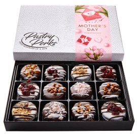 Pastry Perks Mother’s Day 12 Gourmet Chocolate-Covered Cookies, Gift Basket – Delicious Treats for Mom, Grandma, and Women – Holiday Food Delivery Gift Ideas