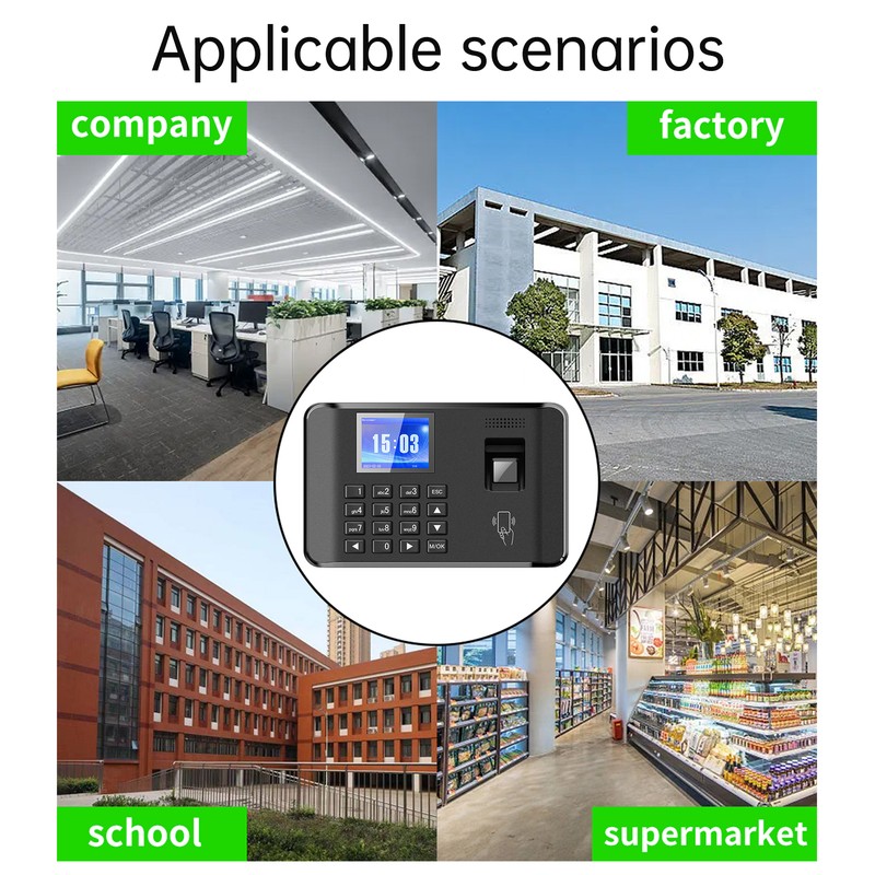 Intelligent Biometric Fingerprint Password Attendance Machine Time Clock Employee Checking-in