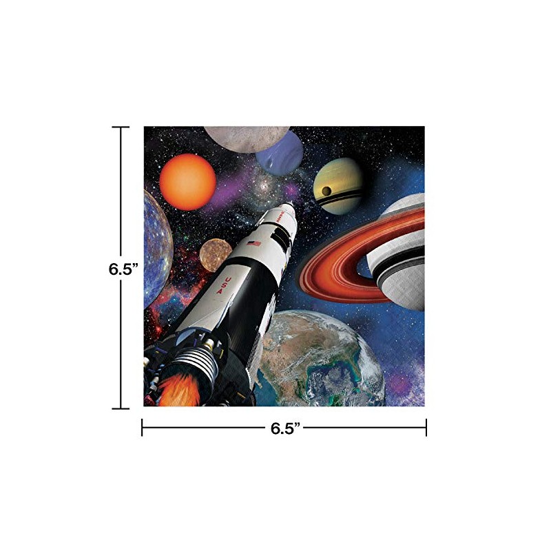 Creative Converting 16 Count 3 Ply Space Blast Lunch Napkins,