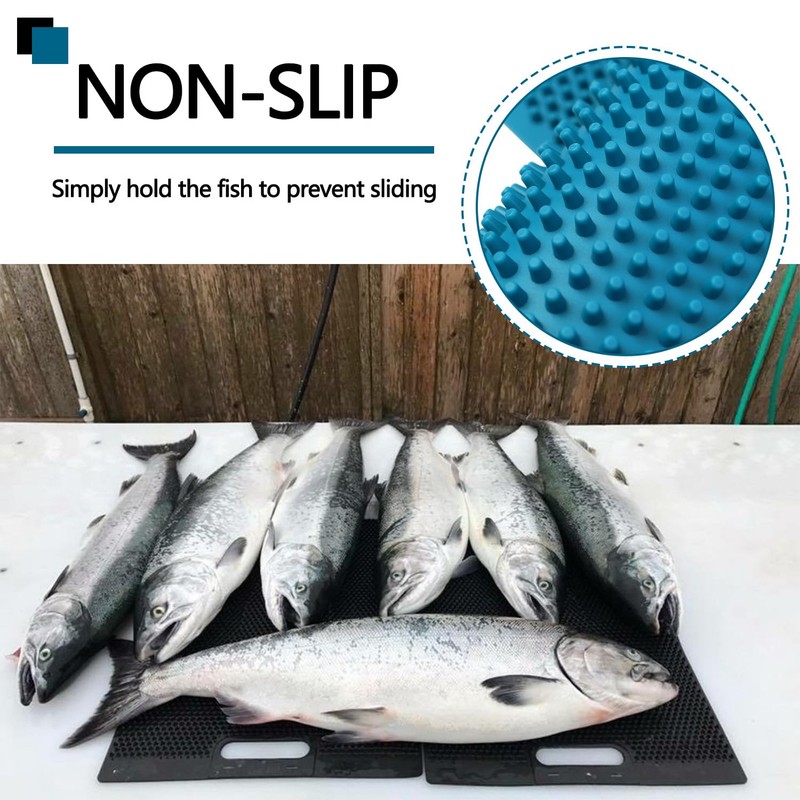 NonSlip Fish Fillet Mat for Filleting, Cutting, Cleaning Heavy Duty