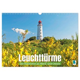 Leuchttürme: Die Schönsten an Nord- und Ostsee (Wandkalender 2026 DIN A3 quer), CALVENDO Monatskalender