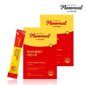 Vitamin Village 비타민마을 모노밀 애사비 클렌즈 저당스틱 5g x 30포 2박스 (총 60포) Vitamin Village Monomill Asabi Cleanse Low Sugar Stick 5g x 30 Packs 2 Boxes (Total 60 Packs)