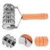 Stainless Steel Noodle Cutter: Pastry Lattice Roller Docker Wood Handle,