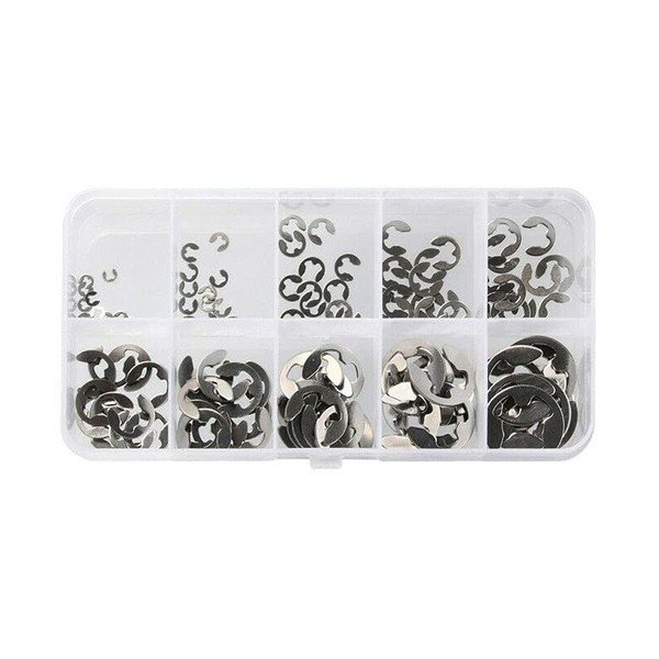 120pcs Stainless Steel E Clips Assortment Circlip Seegering Snap Ring