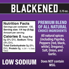 Blackened Seasoning 2.75 oz Cajun's Choice Louisiana Foods (Pack of 4)