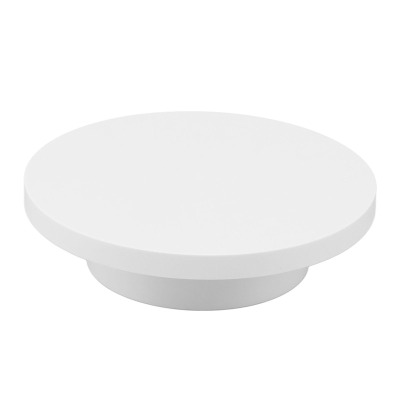 Rotating Display Stand White Plug in Remote Control Load Bearing