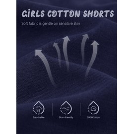 YERIOK 3 Pack Cotton Baby Girls Shorts Toddler Biker Bike Cartwheel Under Shorts for Baby Girl Clothes Navy Blue 6-12 M