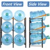 LIANTRAL 5 Gallon Water Bottle Holder, 3 Tiers Black Double