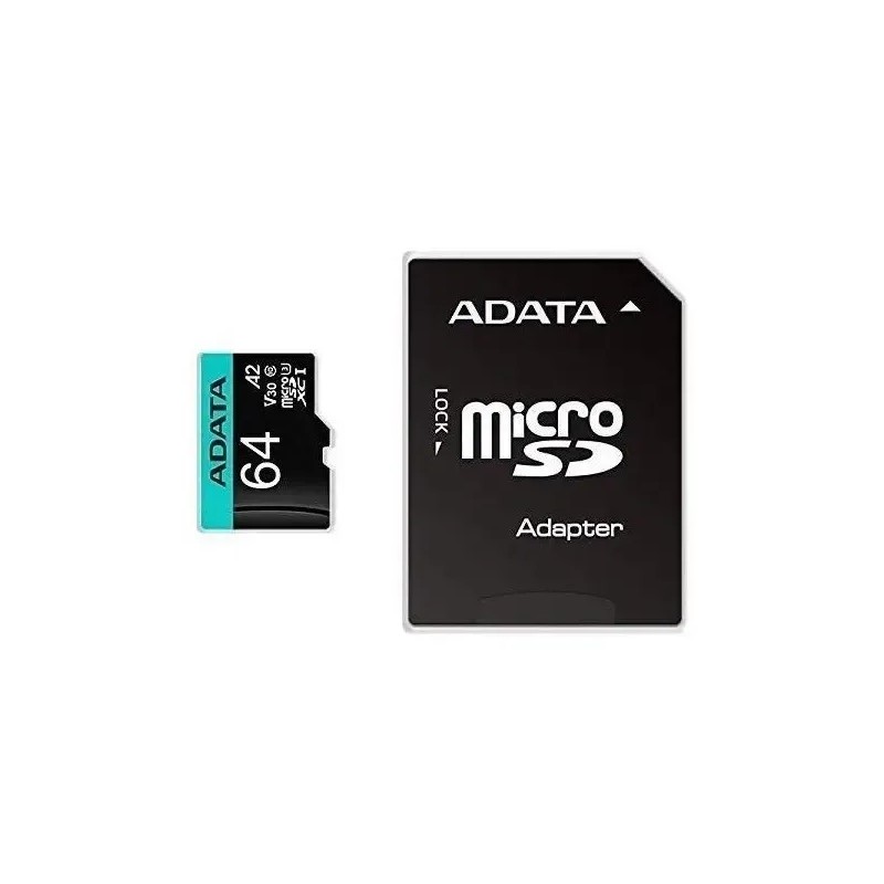 Memoria Micro Sdxc 64gb Adata Clase 10 Video 4k V30