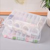 Sorting Box, Portable 24 Grid Clear Hard Plastic Adjustable Jewellery
