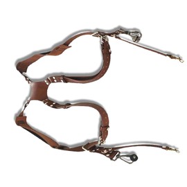 equlup Camera Strap, Dual Leather Rivet Digital Camera Harness Double Shoulder Adjustable Strap Crossbody with Soft Shoulder Pad Quick Release Gear for Photographers