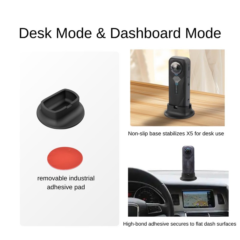 Fotoleey Base Stand Mount for Insta360 X5, Support Power Charging