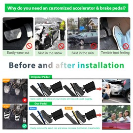 GAFAT 2020-2024 Renαult Clio 5/Captur 2/Arkana, 16-24 Kadjar/Koleos, 18-25 Dacia Duster 3 2, 18-21 Nisan Qashqai J11 Accelerator Pedal Brake Pedal Footrest Footrests [Manual Transmission]